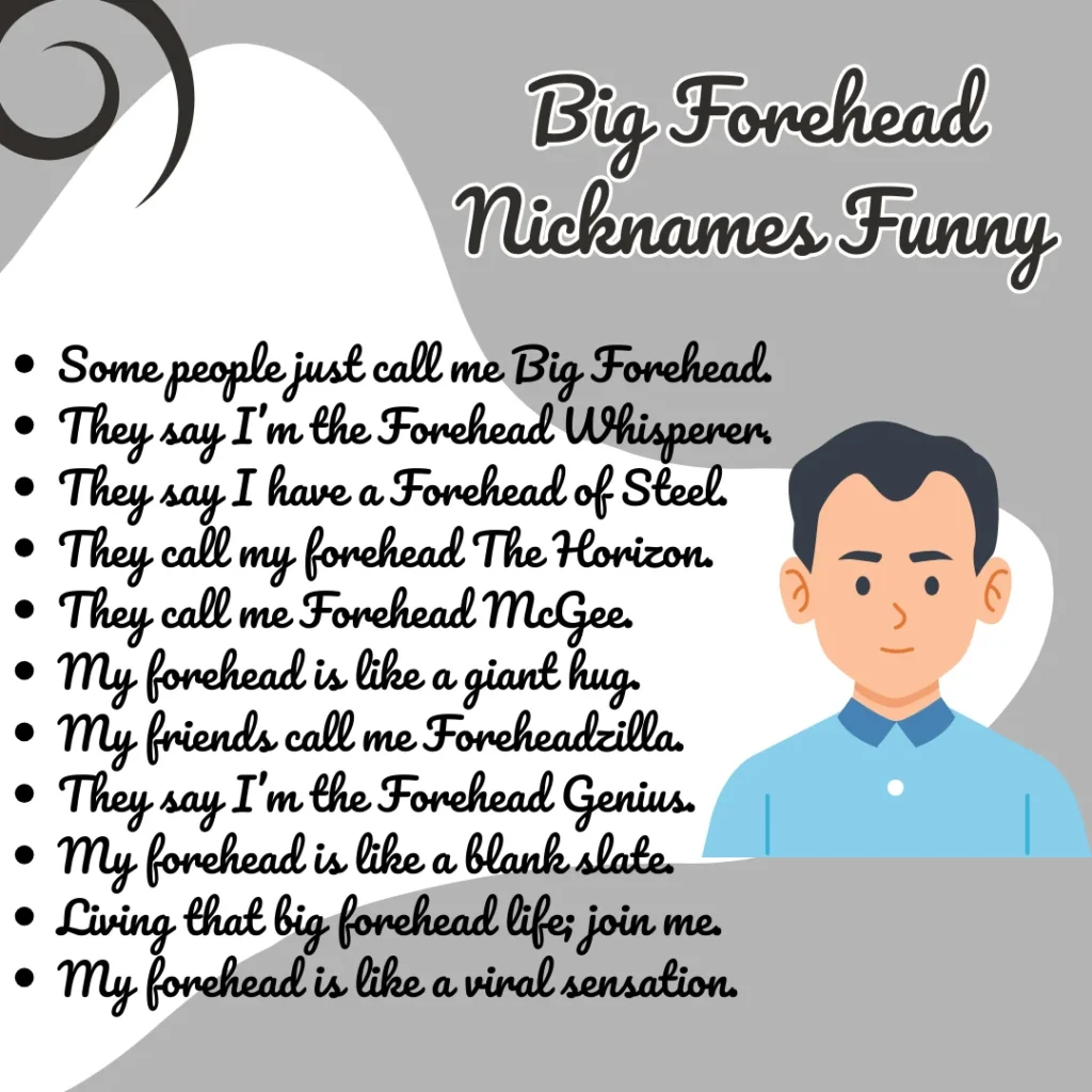 Big Forehead Nicknames Funny