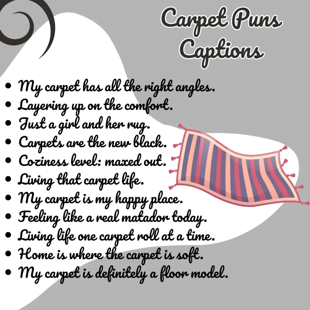 Carpet Puns Captions
