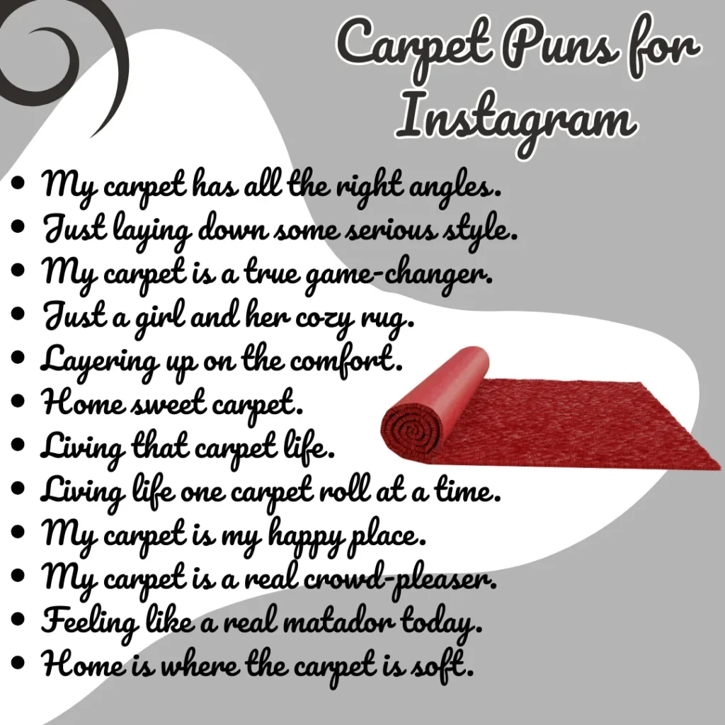 Carpet Puns for Instagram