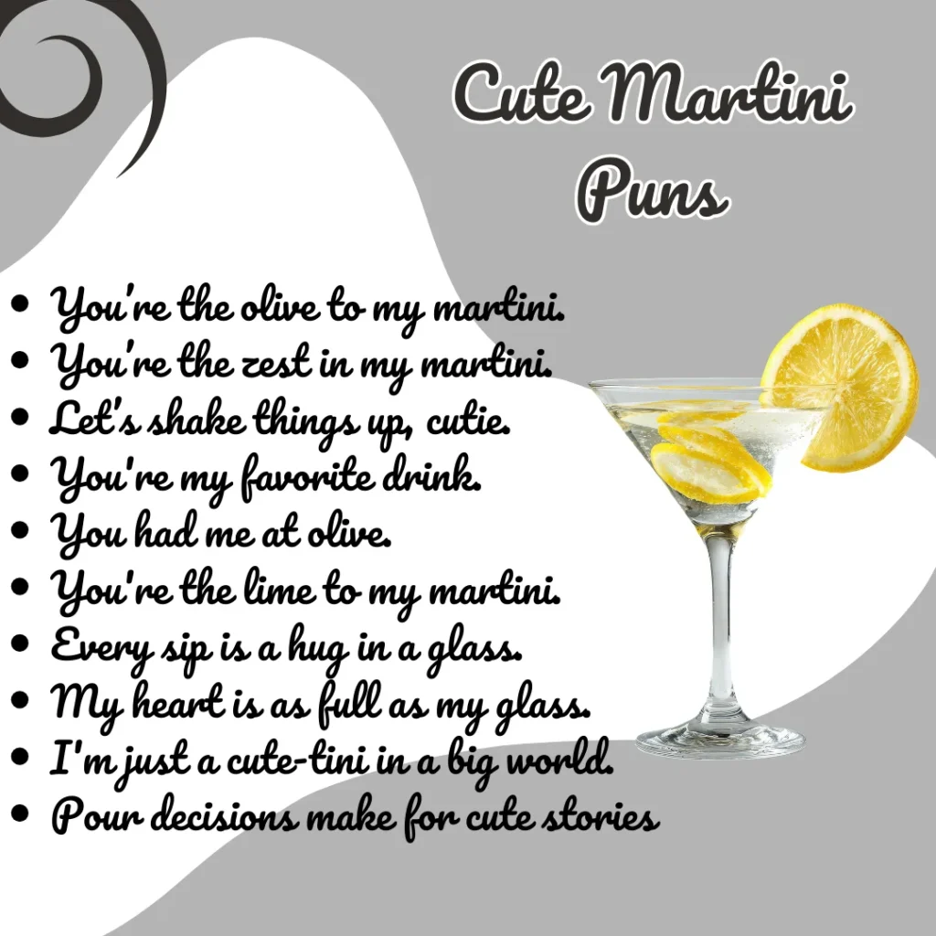 Cute Martini Puns