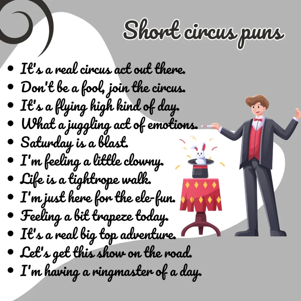 Short circus puns